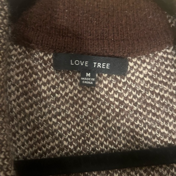 Love Tree Dark Brown Gingham Plaid Ling Cardigan Vest With Pockets - Picture 5 of 6